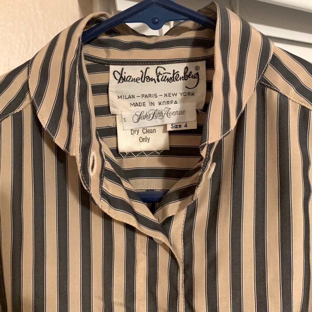 Rare 70s Diane Von Furstenberg silk shirt dress